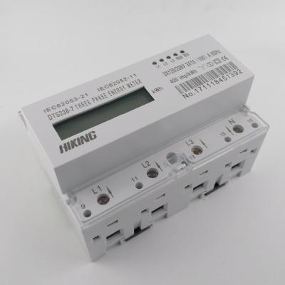 China 10(100) ONE 3*120V/208V 60HZ Three Phase KWH Watt Hour Din Rail Energy Meter LCD DDS238-7 for sale