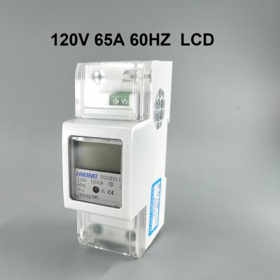 China 5(65) ONE 120V 60HZ DDS238-2 Single Phase KWH Watt Hour Din Rail Energy Meter LCD Display DDS-238-2 for sale