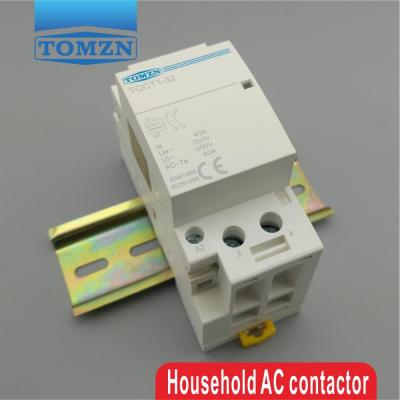 China CT1 2P 40A 220V/230V 400V~ 50/60HZ Din Rail Household AC Contactor 2NO CT1-40-2P for sale