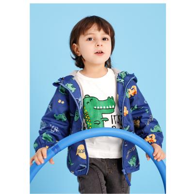 China Winter Anti-Shrink Velvet Inner Zipper Boys Girls Parkas Kids Long Sleeve Animal Printed Coat Baby Blue Red Yellow White Thick Clothes for sale