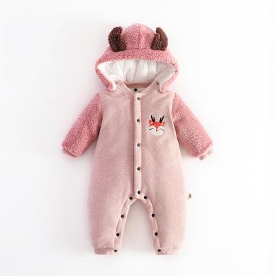 China Soft Comfy Customize Service OEM ODM Pink Gray Pink 1 Color 1 2 3 Years Baby Kids Clothing Romper for sale