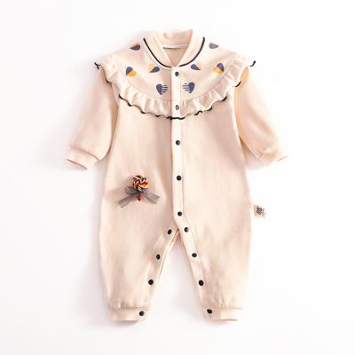 China New design baby soft comfortable romper thickened autumn and winter clothes warm baby newborn clothes suit hooded clothes for sale