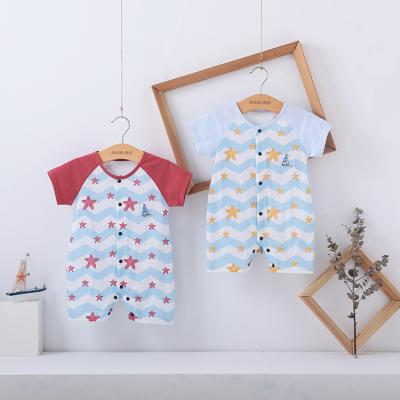 China Soft Comfortable Newborn Multicolor Pattern Babies Romper Pants Onesie Short Clothes Set for sale