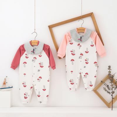 China Autumn High Quality Cute Long Sleeve Cotton Soft Comfortable Clothing Unisex Baby Romper for sale