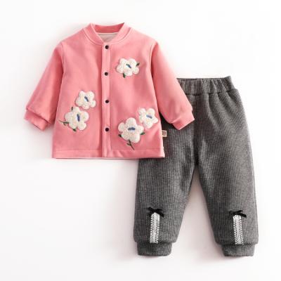 China Wholesale Anti-Shrink Autumn Home Wear Clothes Girl Long Sleeves Cotton Baby Warm Suit for sale