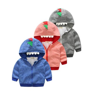 China Cute Anti-Shrink Jacket Kids Boys Boys Coat Dinosaur Hoodie With Zipper Spring Girl Clothes Hoodies Infant Kids Clothing for sale