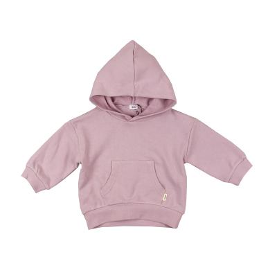 China Anti-shrink Baby Boy Girl Clothes Hoodie Simple Solid Children's Pullover Tops Autumn Early Winter Hoodies Coat for sale