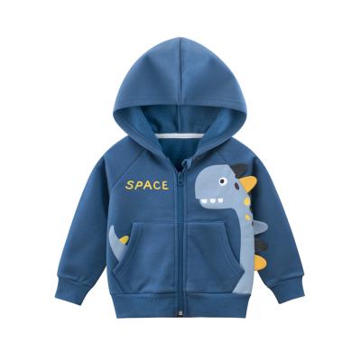 China Kids Wear Baby Autumn Winter Zipper Shirt Girls Boys Dinosaur PrintToddler Cute Hoodie Sweatshirt Anti-Shrink for sale