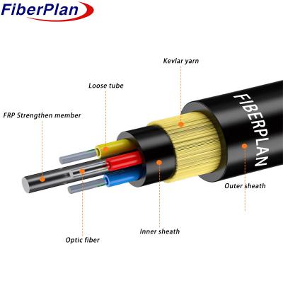 China Optische vezels Goedkwaliteit ADSS Single Mode Aramid Garns Glasvezel Kabel Te koop