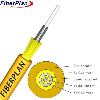 China Single Armored Single Core Fiber Optical Cable For Indoor for sale