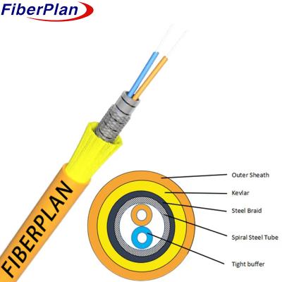 Cina Cable a fibra ottica per interni a spirale armato con intrecciatura multi-core in vendita