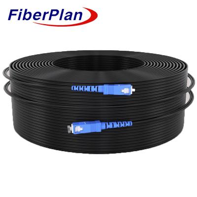 China Fiberplan Drop Cable Patch Cord LC SC FC ST DIN UPC/APC SM G652D Fiber 3m To 1000m for sale