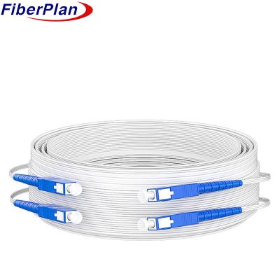 China Cables de bajada de cable de parche de modo único de fibra de parche de cable LC SC FC ST DIN UPC/APC SM 9/125 Duplex G652D Fibra de 3m a 1000m en venta