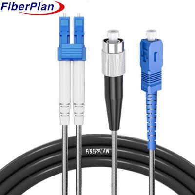 China Fiberplan Optical Fiber Communication Systems Drop Cable Patch Cord LC SC FC ST DIN UPC/APC SM G652D Fiber 3m To 1000m for sale