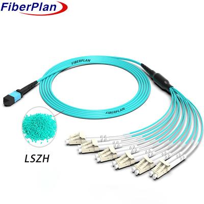 China PVC LSZH OM3 MPO MTP Fiber Optic Loopback With Low Insertion Loss Om3 Multimode Fiber Optic Cable for sale