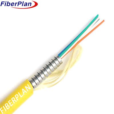 China Buy Fiber Optic Cable 2 Core Spiral Steel Armoured Cable Single Core Fiber Optic Cable Multi Core Fiber Optic Cable for sale