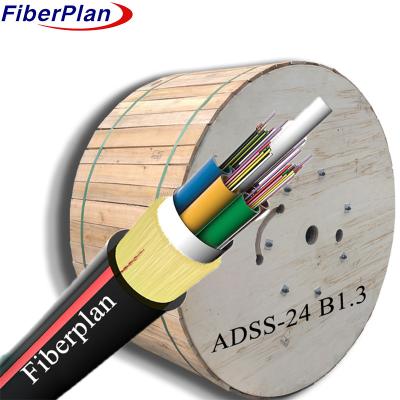 China Double Sheath Kevlar Yarn Reinforced Adss Fiber Optic Cable Manufacturer 6 Core Fiber Optic Cable for sale