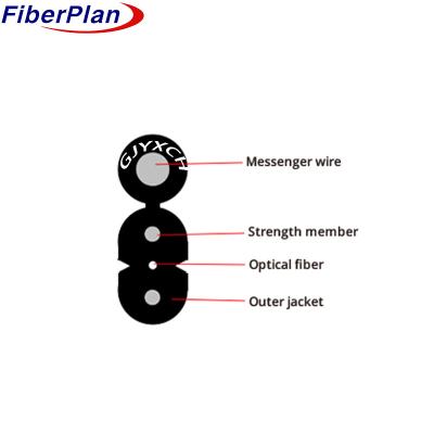 China Compatible GJYXCH/GJYXFCH FTTH Drop Cable With Messenger for Communication Equipment for sale