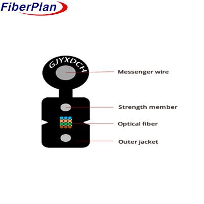 Китай Тип волокна G652D/G657A Одноядерный кабель GJYXDCH FTTH с мессенджером, совместимый для коммуникационного оборудования продается