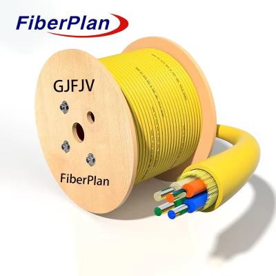 중국 Fiberplan 실내 소프트 케이블Tight 버퍼 분배 G652d G657a Om3 Om4 광섬유 케이블 GJFJV.Yellow;Orange;Green;Blue;Pink;Purple, 판매용