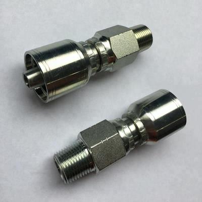 China Stainless Steel Hydraulic Male Swivel One Piece NPT Hose Fitting for sale