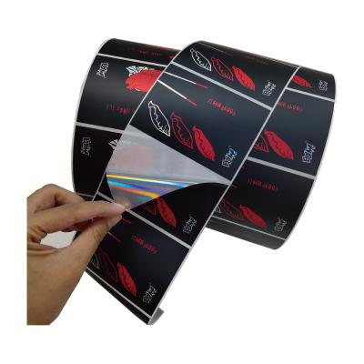 China Customized Waterproof Made Reflective Vinyl Outdoor Holographic Paper Stickers Printed for sale