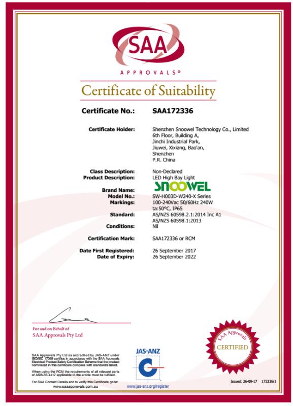 SAA - Shenzhen Snoowel Technology Co., Ltd.