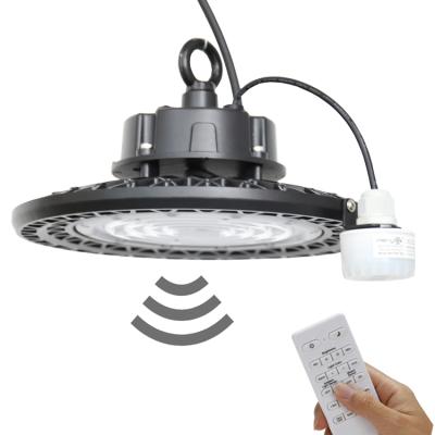 China Warehouse Manufacturer IP65 Microwave Smart Wireless Motion Sensor Dimming 60w 100w 150w 200w 240w UFO LED High Bay Lamp for sale