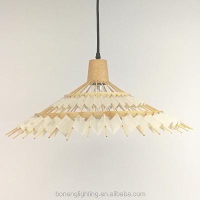 China Nordic Bamboo Rattan Chandelier Lampshade Farmhouse 2020 New Products Umbrella Pendant Light for sale