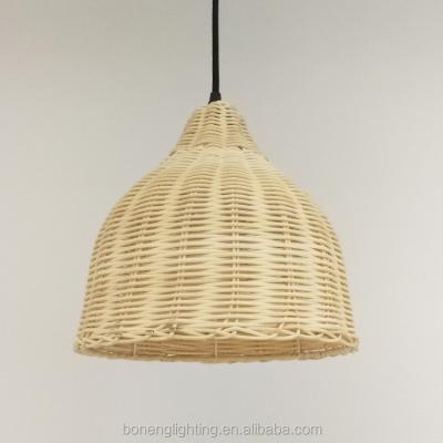 China Mid Century Modern Vietnam Rattan Chandelier Indoor Style Woven Pendant Lamp for sale