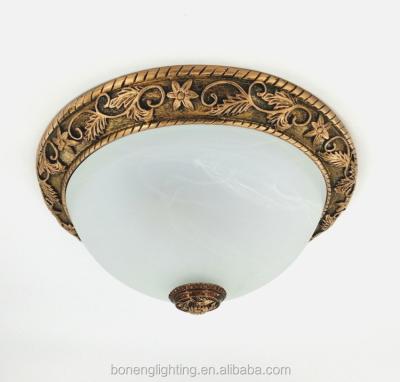 China Zhongshan E27 Surface Mounted Ceiling Lighting D370mm White Base And Material Resin Cover Ceiling Light Fixture for sale