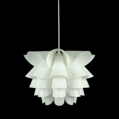 China E27 contemporary high quality incandescent light source retro white pp shade indoor lighting for sale