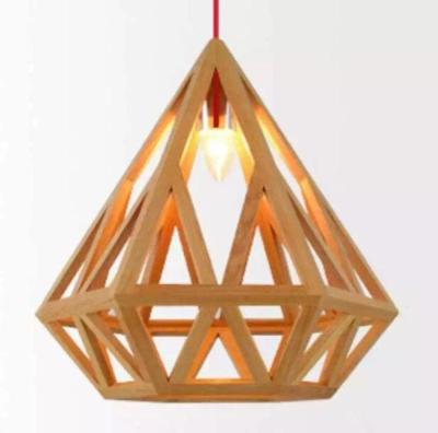 China Contemporary Modern Nordic Popular Decoration Wooden Lampshade Ceiling Pendant Lighting Pendant Light for Restaurant. Hotel room for sale