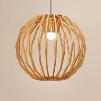 China Modern Luxury Solid Wood Large Circle Lamp Shade Pendant Light Led Bulbs For Hanging Lamps Customized for sale