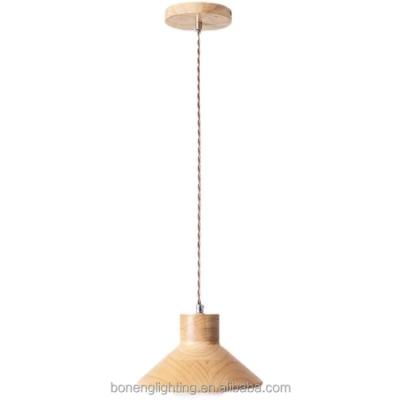 China New Modern Farmhouse Design Simple Lighting Wood Decorative Hanging Pendant Lighting For Home for sale