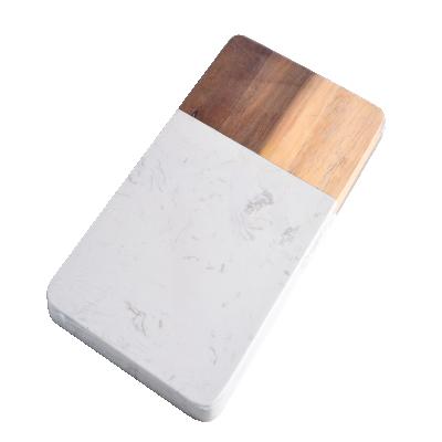 China Walmart Cheese Premium Sustainable Marble Cutting Board White Wood Cutting Boards Two In One Cutting Boards for sale