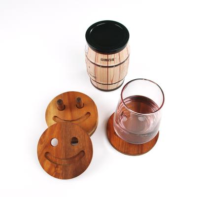 China Sustainable Wholesale Acacia Wood Coasters Lunch Coffee Sublimation Coasters Custom Coasters for sale