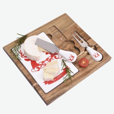 China Sustainable Cheese Board Picnic Tools Stainless Steel Cheese Tools Cheese Cutting Board for sale