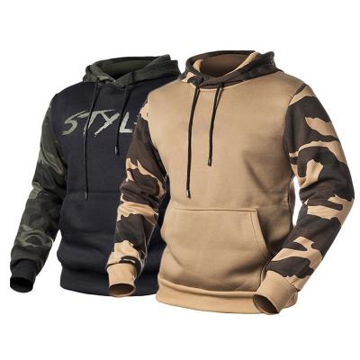 China 2021 Autumn Men Fashion Camouflage Hooded Sweatshirt Tops Waterproof Long Sleeve Drawstring Hoodies for sale