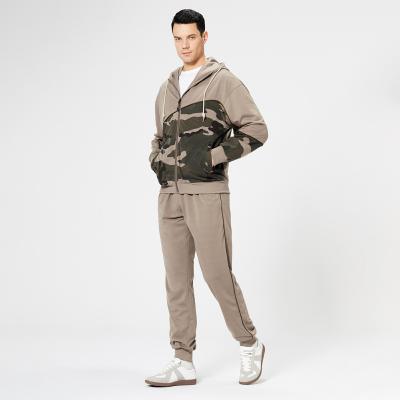 China Custom Made Breathable Men Two Piece Set Tracksuits Training Sports Sweatpants Joggers And Zipper Hoodie Set for sale