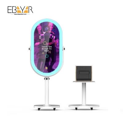 China Portable Metal Foil Mirror Photo Booth Selfie Wedding Mirror Photo Booth Machine for sale