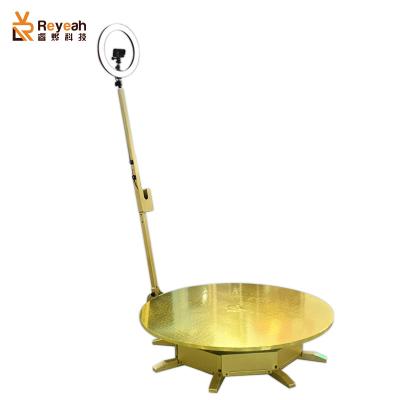 China Manual 360 Degree Metal Sheet And Automatic Golden Color 360 Photo Booth In China for sale