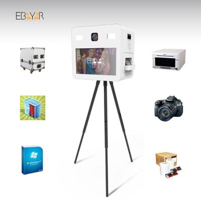 China Selfie Photo Booth Mini Selfie Box Photo Booth Social Sharing Enclosure Embedded With Printer for sale