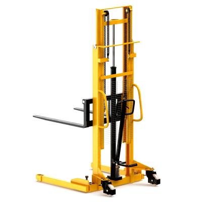 China Hotels China Supplier Hydraulic Manual Forklift Stacker 1000kg 2000kg Pallet Hand Lift Stacker With Nylon Wheel Price for sale