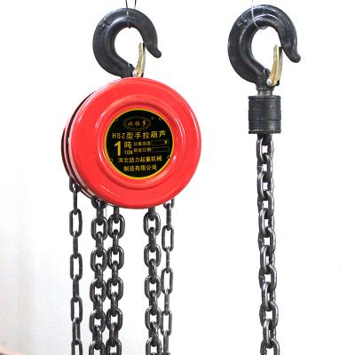 China Construction Round Manual 250 kg500 kg 3 Ton 6m 9m 12m Chain Pulley Block Low Price Hand Hoist for sale