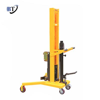 China Building Material Shops New Design Manual 200l 400kg Hot Selling Cheap Price Hydraulic Drum Pusher Stacker for sale