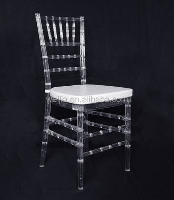 China Restaurant chair clear / transparent resin plastic chiavari chairs for events for sale