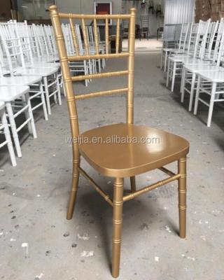 China Restaurant chair wooden chiavari chair in gold color for sale