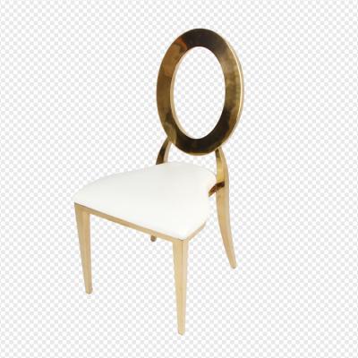 China Modern Events Used Gold And White Stainless Steel Wedding Washington Dining Chair for sale