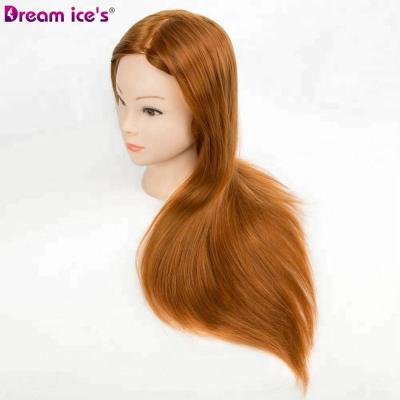 China Styrofoam Mannequin Head 100% Synthetic Hair Female Training Manikin Head For Hairdressers for sale